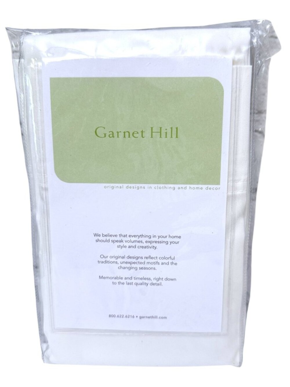 Garnet Hill Egyptian Cotton Pillowcases Pair White Standard Size Luxury NEW